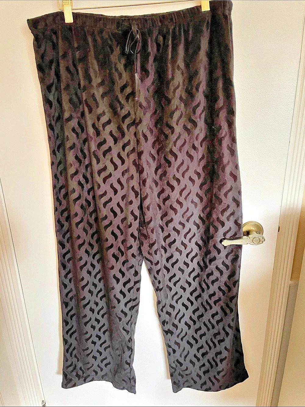Oscar de la Renta Animal Print Straight Leg Pants in Black XL